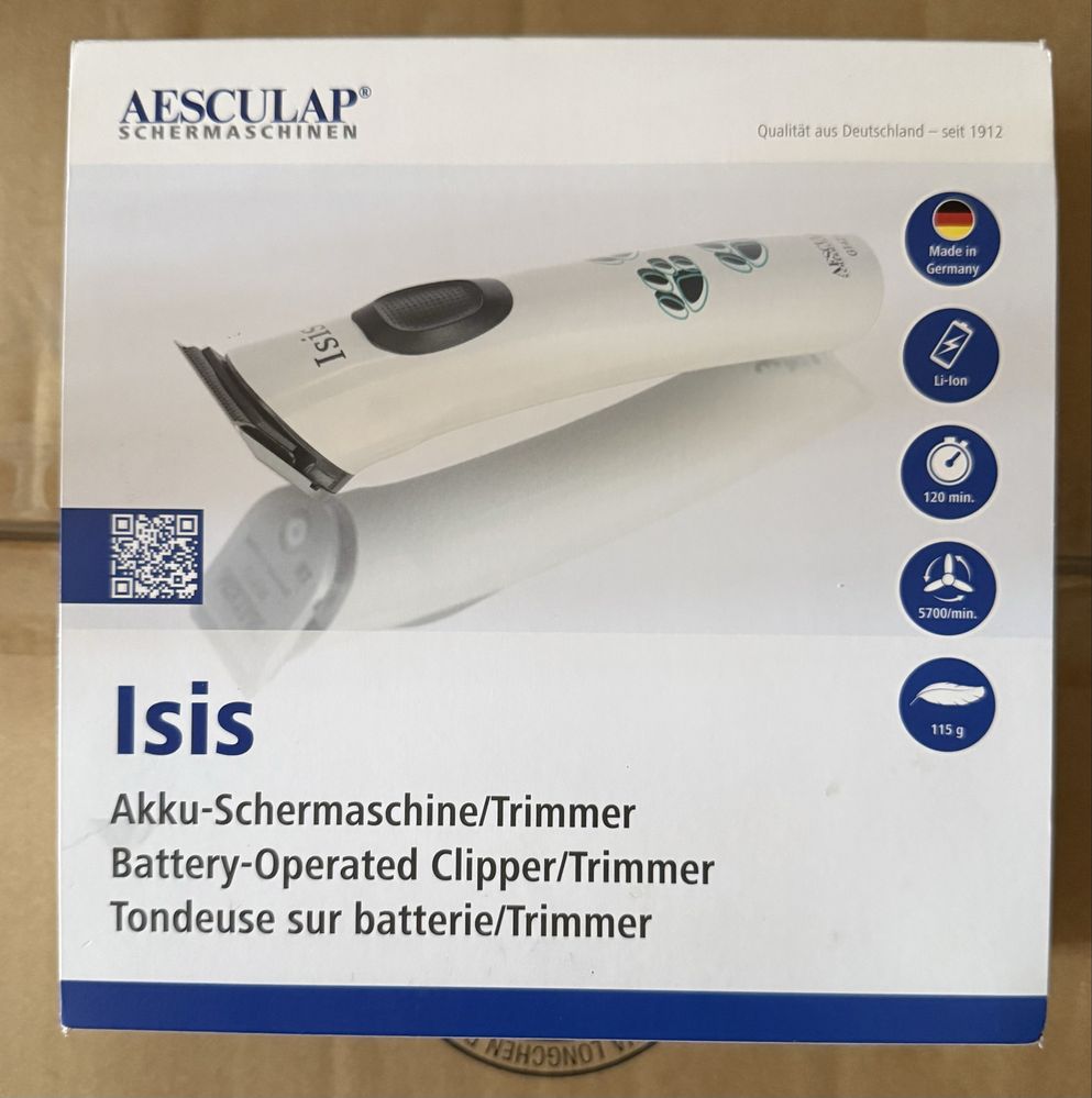 Продавам Безжична машинка за подстригване Kerbl GT421 Aesculap Isis