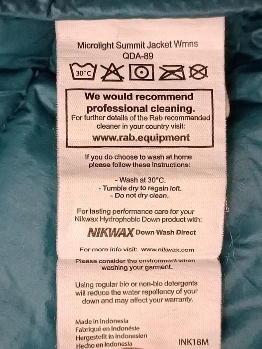 Rab Microlight Summit Down Puffer Jacket оригинално пухено яке S пух