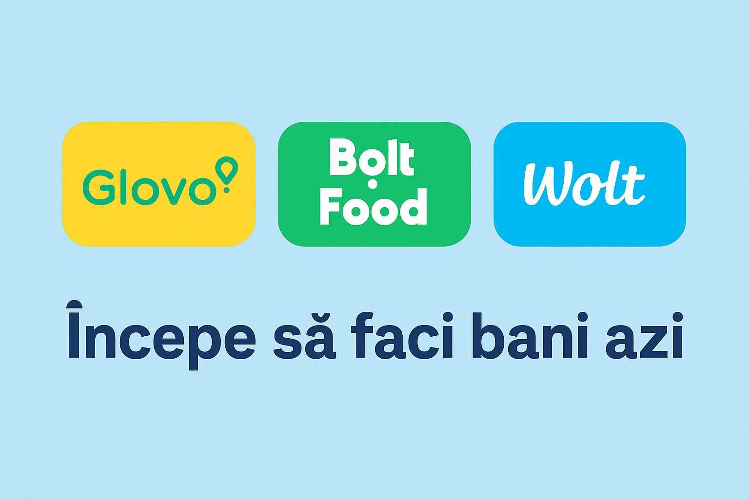Închiriere acces aplicații Glovo, Bolt Food, Wolt – Doar 150 lei/săpt.