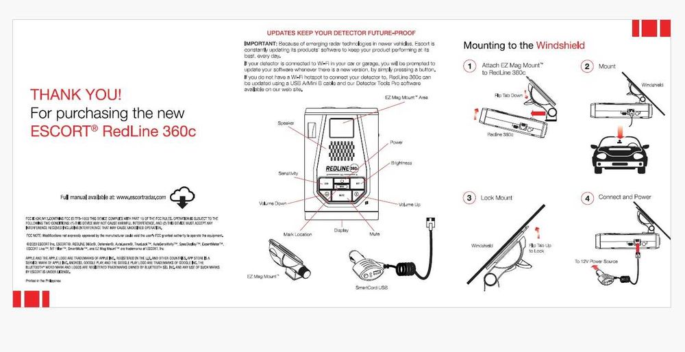 Радар Детектор Escort Redline 360
