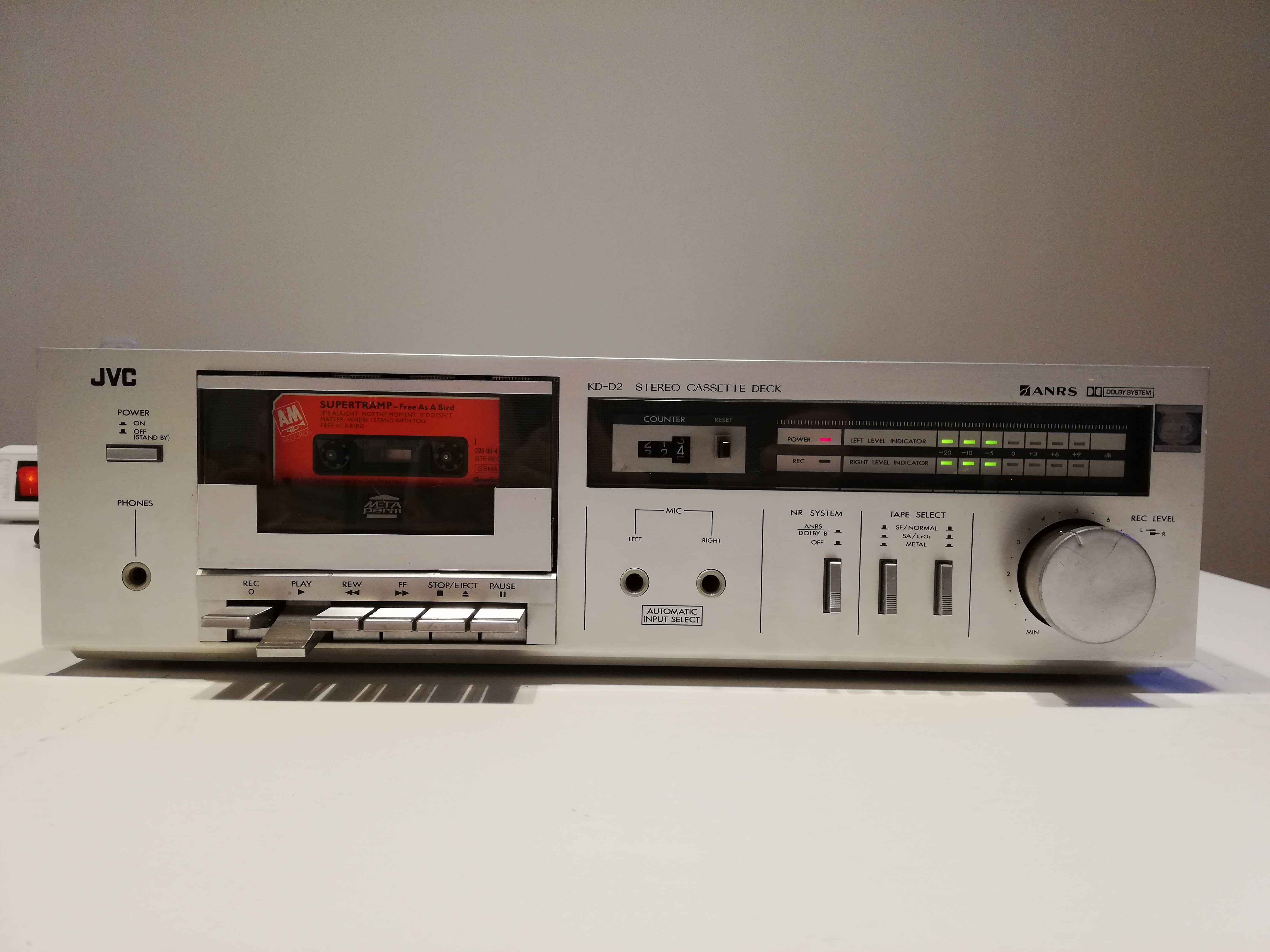 Stereo Cassette Deck JVC model KD-D2E - Impecabil/Vintage/Japan