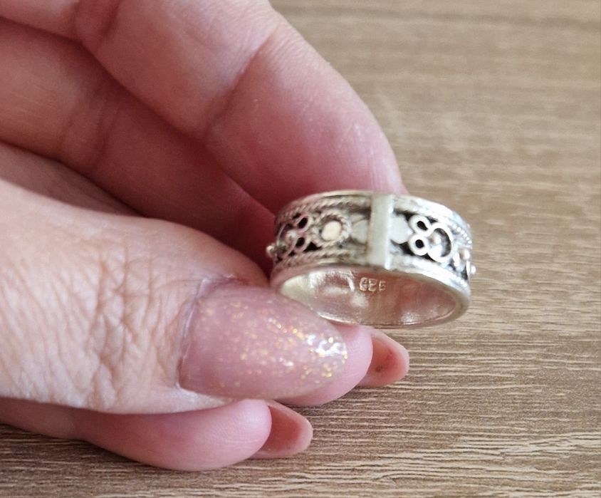AG5,inel argint 925, nou/marcat, lat, deosebit