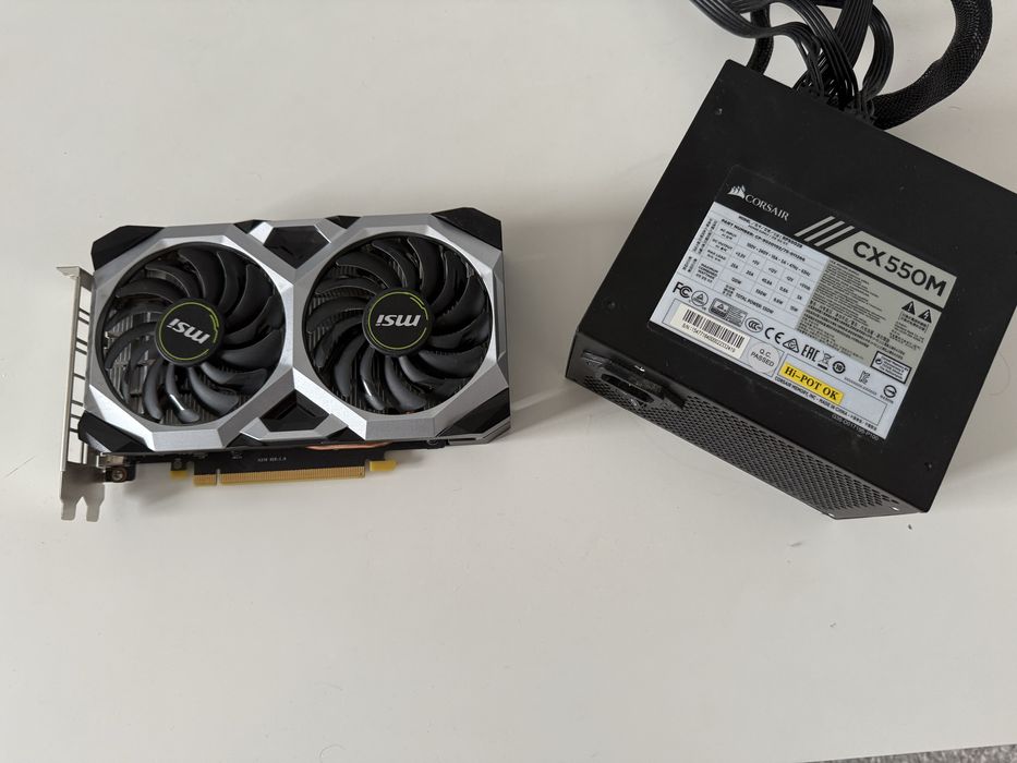 Placa video GeForce 1660 Ventus XS 6G OC + Sursa Corsair CX550M