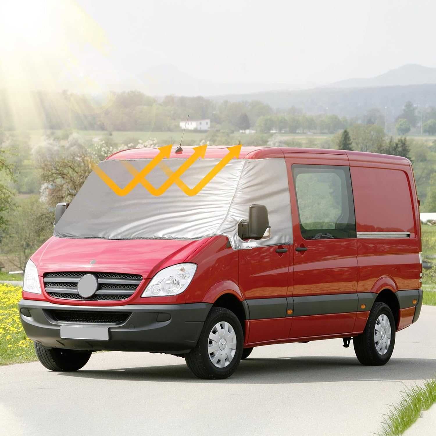 Подобрено фолио за предно стъкло, термо сенник на Mercedes Sprinter