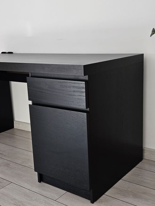 Birou Malm (IKEA) negru 140x65