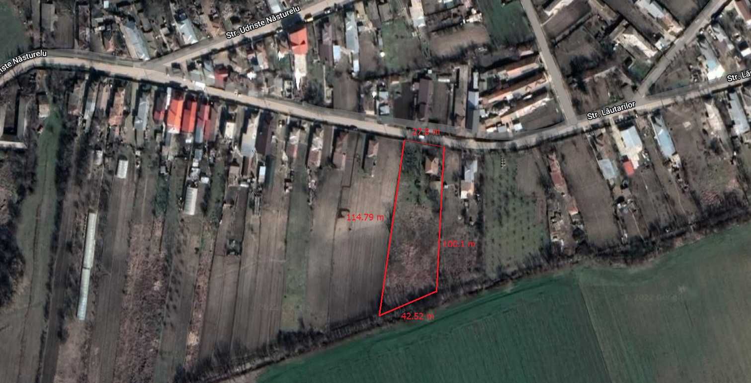 Teren intravilan  3800mp, D 27,8m jud Giurgiu com Heresti proprietar