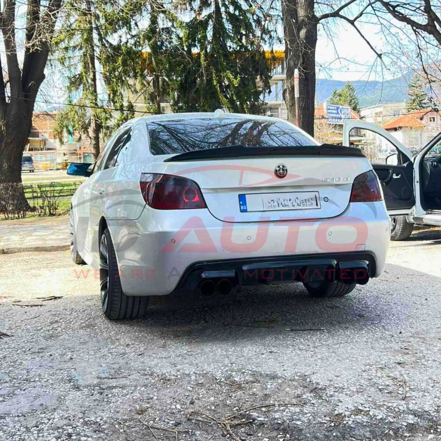 Дифузьор за Bmw E60 E61 - Оребрен, добавка за задна броня, бмв е60 е61