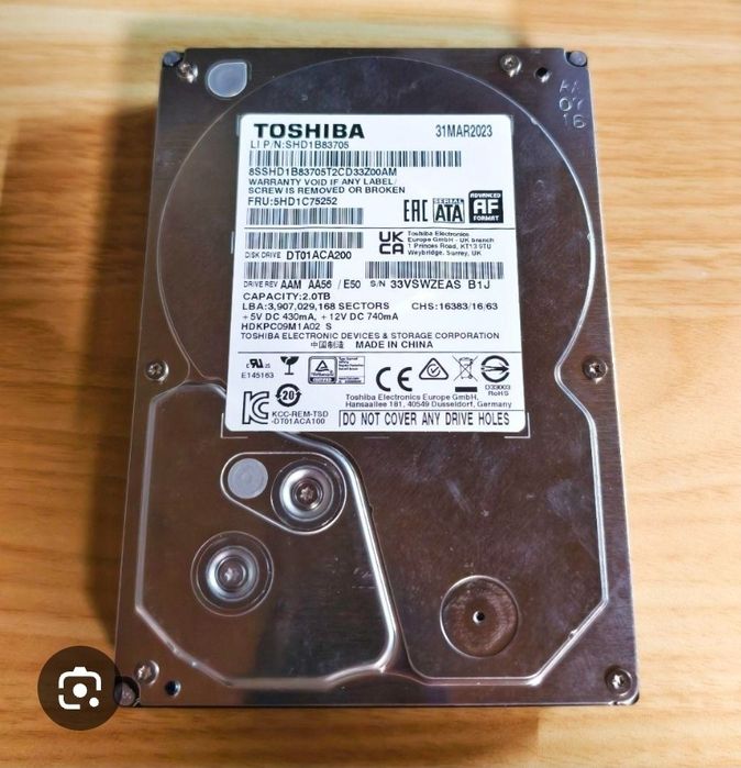 Hdd Toshiba DT01ACA200 2TB 7200 RPM 3.5"
