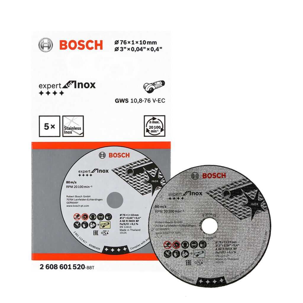 Промоция!Карбофлексов диск за рязане 76х10x1 мм Expert for Inox Bosch
