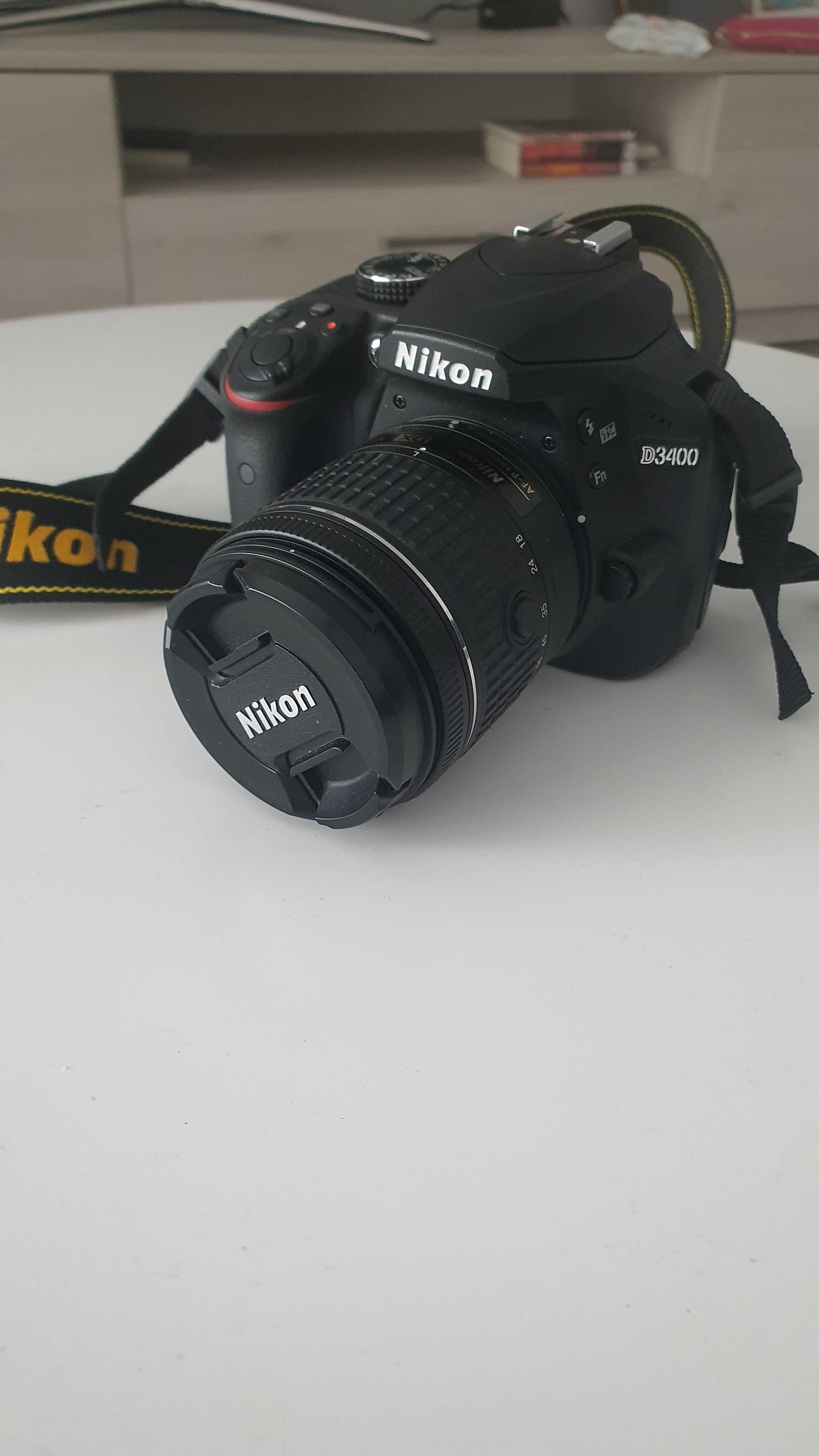 Nikon D3400 + SD 128GB + Husă