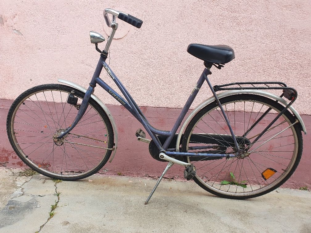 Bicicleta damă functională robustă roti inox 28, frana torpedo pedală