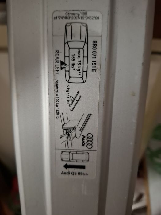 Bare trasversale dedicate audi q5