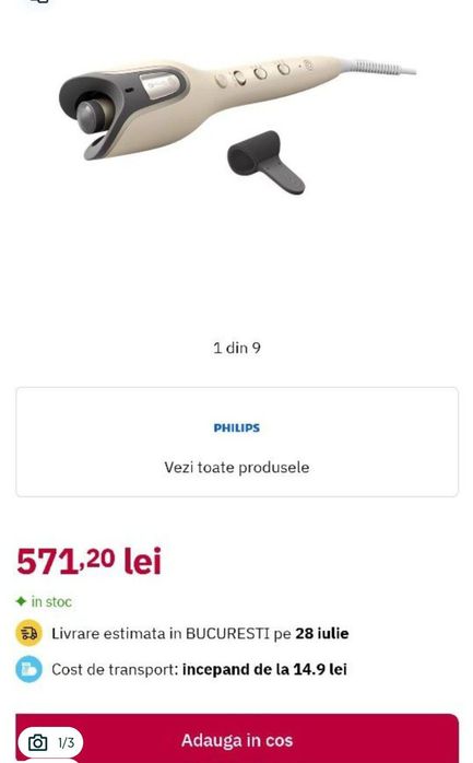 Vând ondulator automat Philips seria 8000 nou sigilat. Perfect pentru