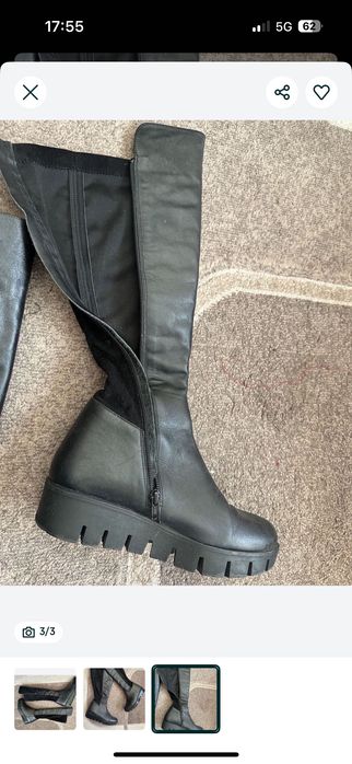 Зимни ботуши естествена кожа и велур