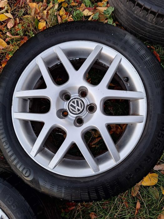 Jante aliaj R16 cu tot cu cauciucuri vară vw golf 4, bora, skoda, audi