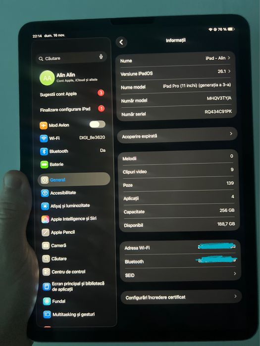 iPad 11 PRO gen 3 256GB