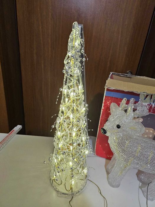 Голям пакет коледна украса висулки LED еленче елха прожектори