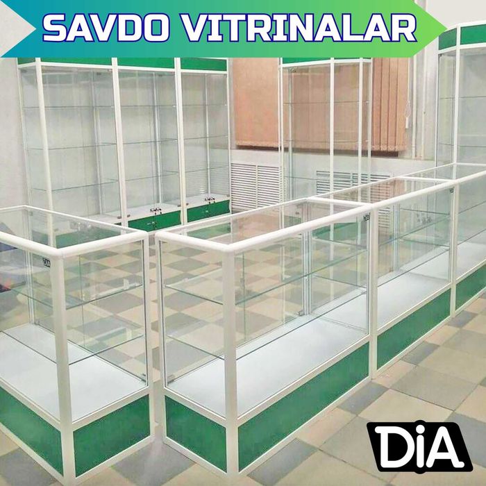 Oynaly vitrina, Акция, прилавки, savdo vitrinalar stellajlar