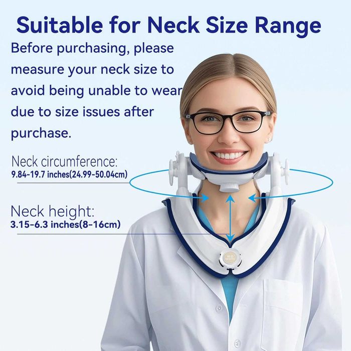 Устройство за разтягане на шията, опора за врата, лека, регулируема