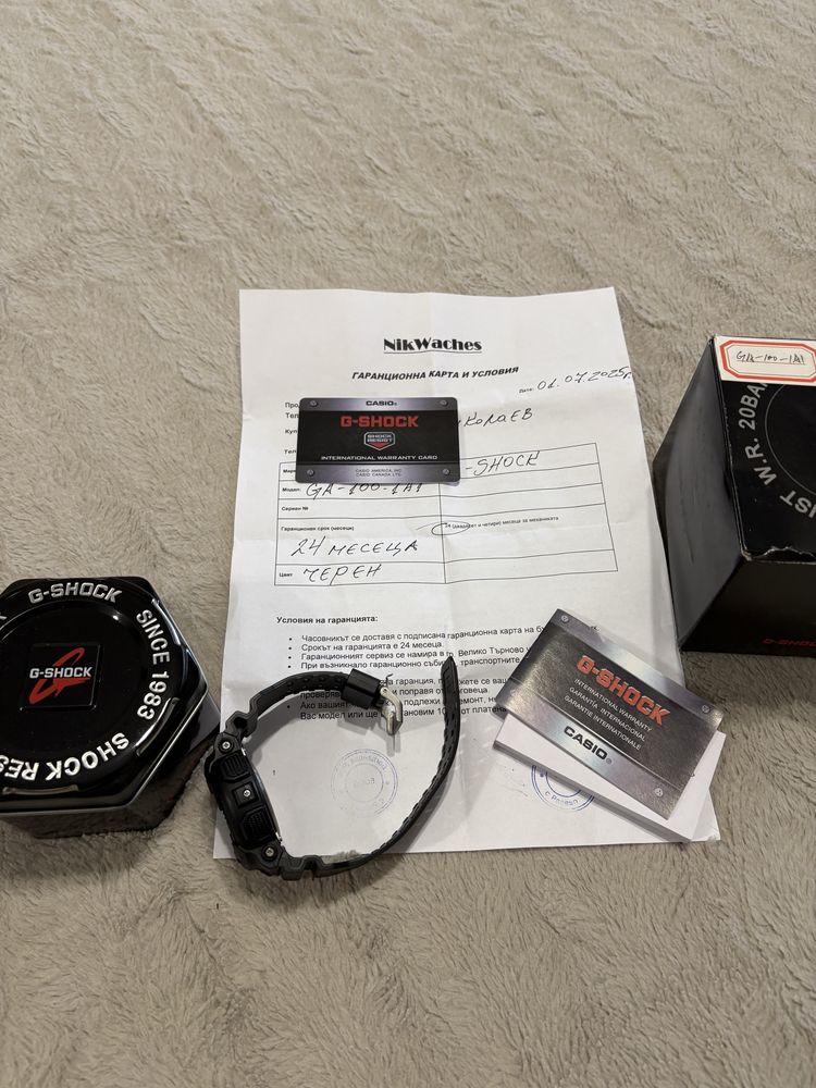 Продавам ГАРАНЦИОНЕН G SHOCK GA-100-1A1 (нов)