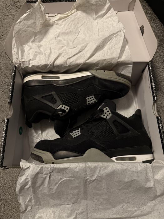 Jordan 4 Black Canvas 44.5