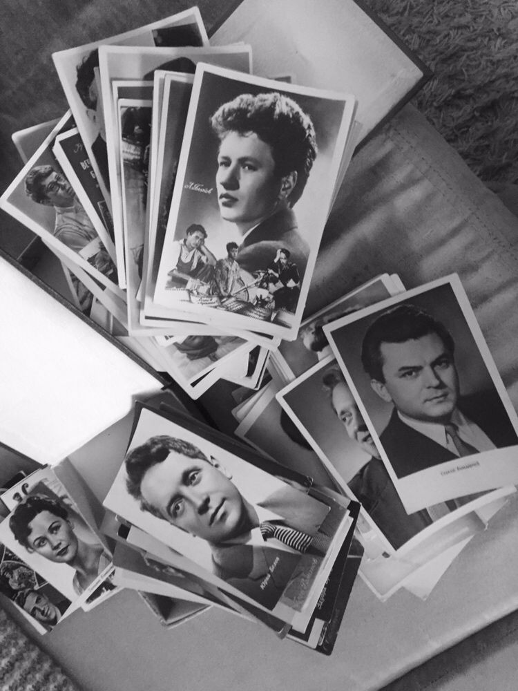 Коллекция открыток с фото актеров советского кино более 90 шт.