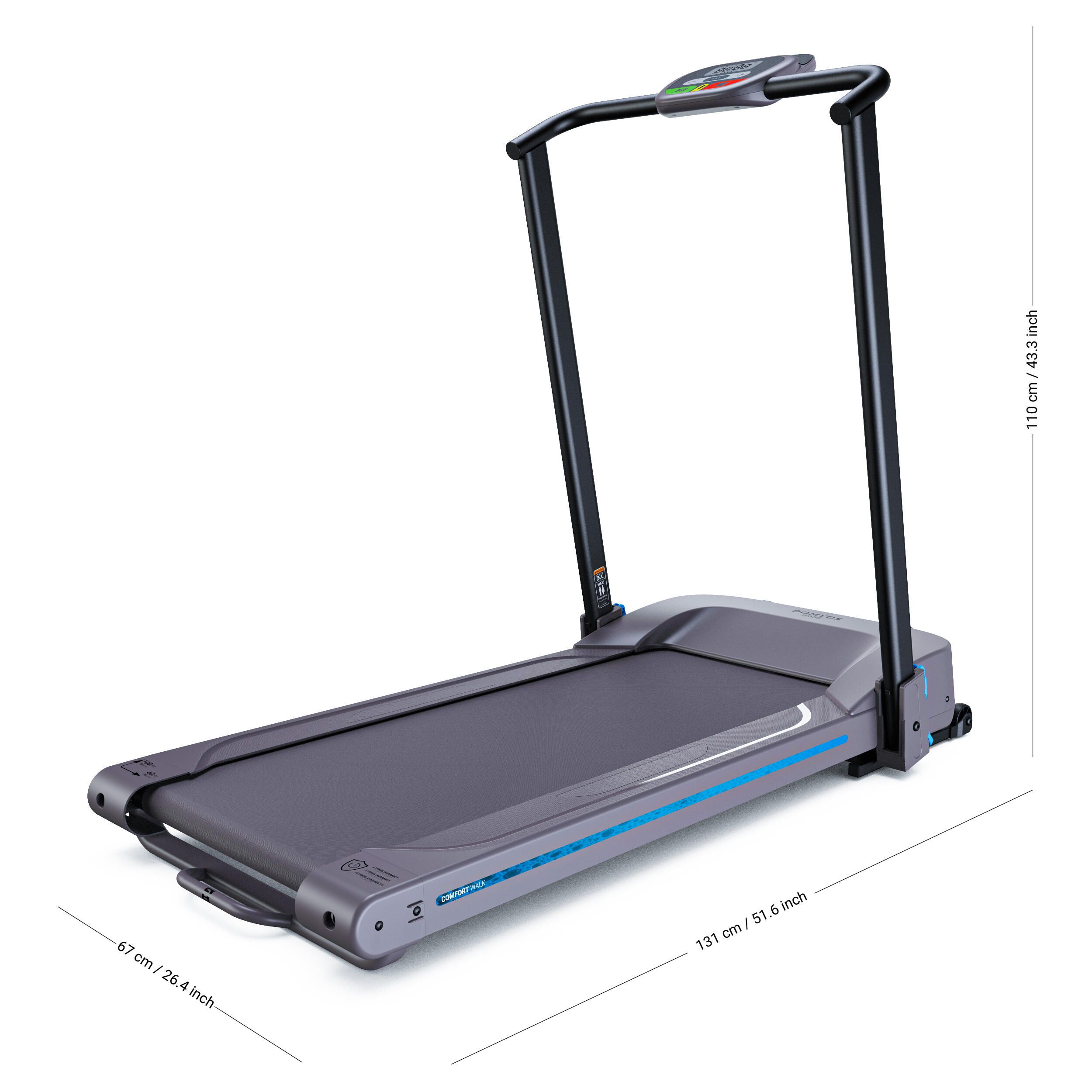 Bandă de mers W500 Compactă 8 km/h - produs resigilat (nou) Decathlon