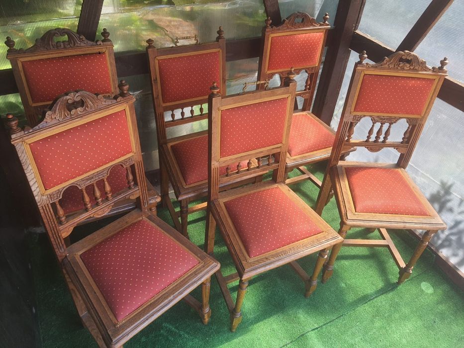 Masă în stil renascentist cu 6 scaune