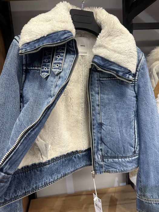 MANGO Уникално дамско зимно дънково яке