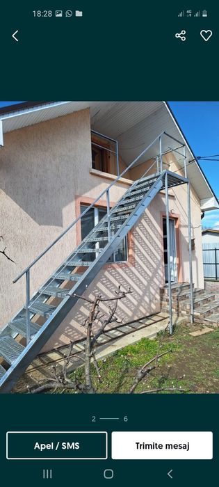 scarii metalice zincate exterioare și pentru incendii , platforme, pod