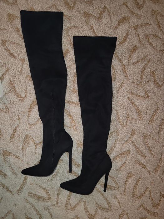 Cizme lungi negre Asos