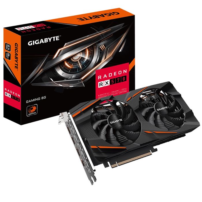 Продавам геймърска видеокарта AMD Radeon RX 570, 8GB GDDR5.