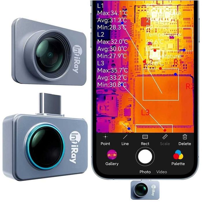 Camera cu Termoviziune InfiRay P2 Pro cu lentila Macro Termocamera