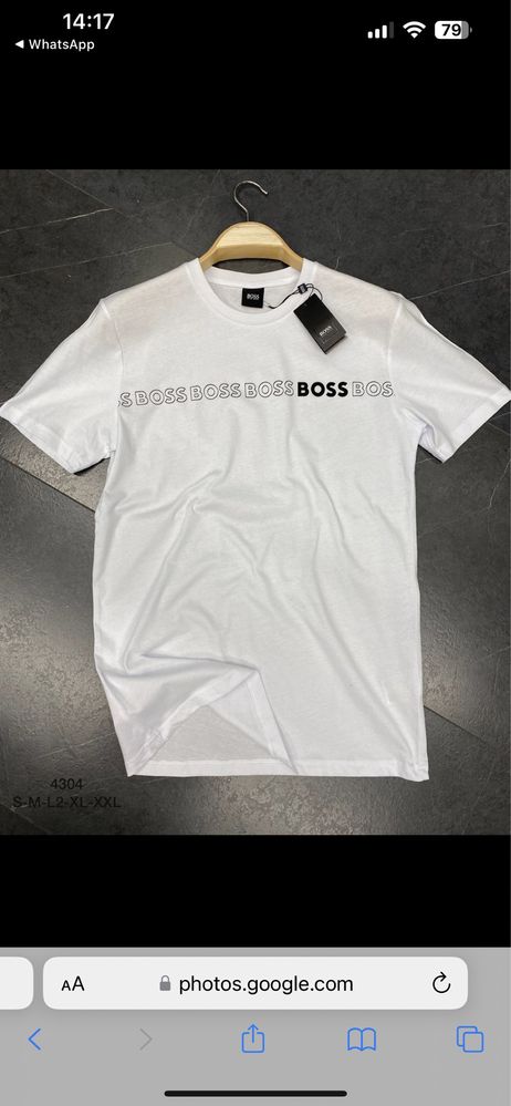 Мужская футболка 100% хлопок  HUGO BOSS