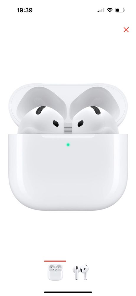 Продам наушники apple air pods 4 active noise cancellation белый