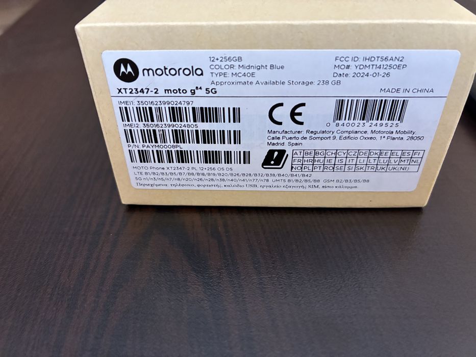 Motorola g84 12ram