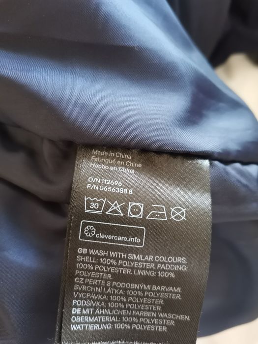 Jacheta/geaca vatuita H&M XS, guler inalt, talie scurta