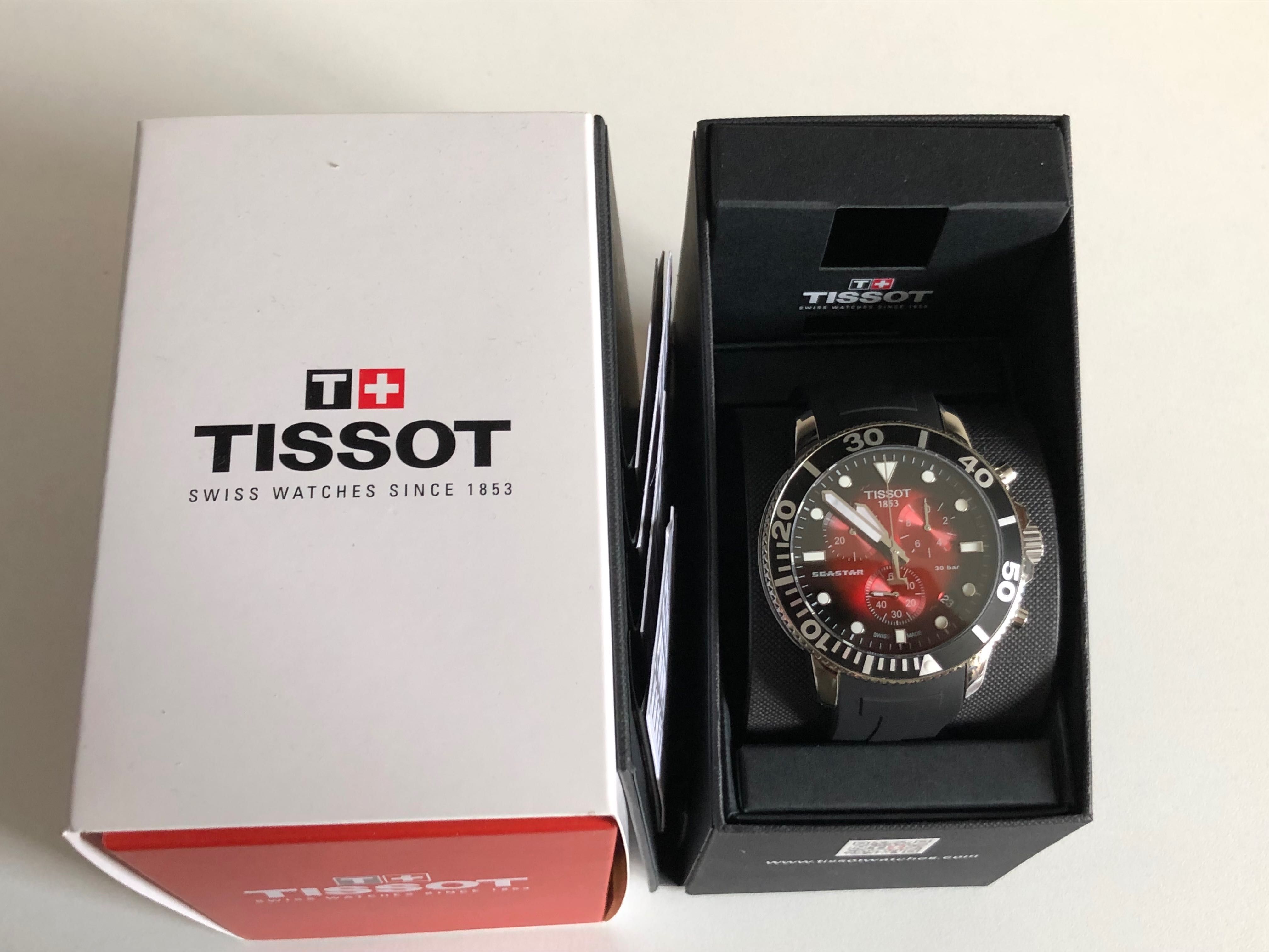 Ceas Tissot Seastar 1000 Chronograph Red Gradient Black