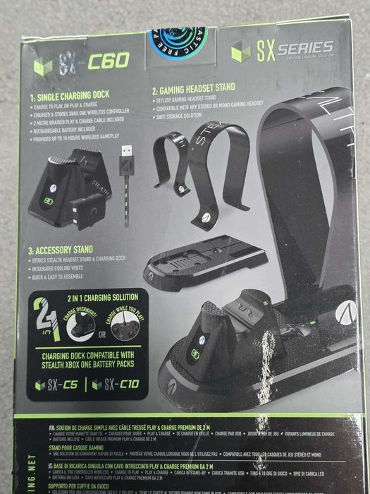 Statie de incarcat pentru controller xbox one/s cu suport pentru casti