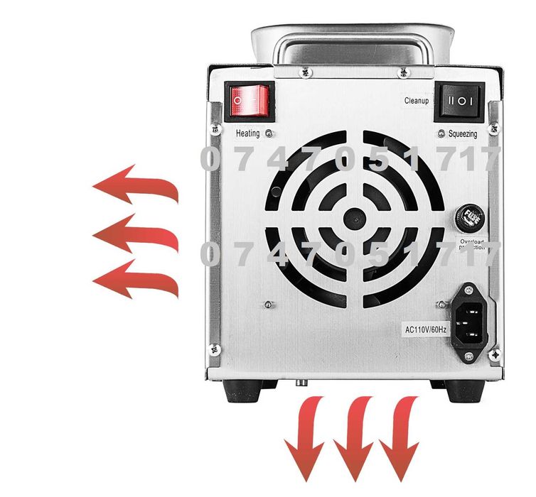 Presa ulei la rece, Inox, 220V, 500W,Noua, Uz casnic,