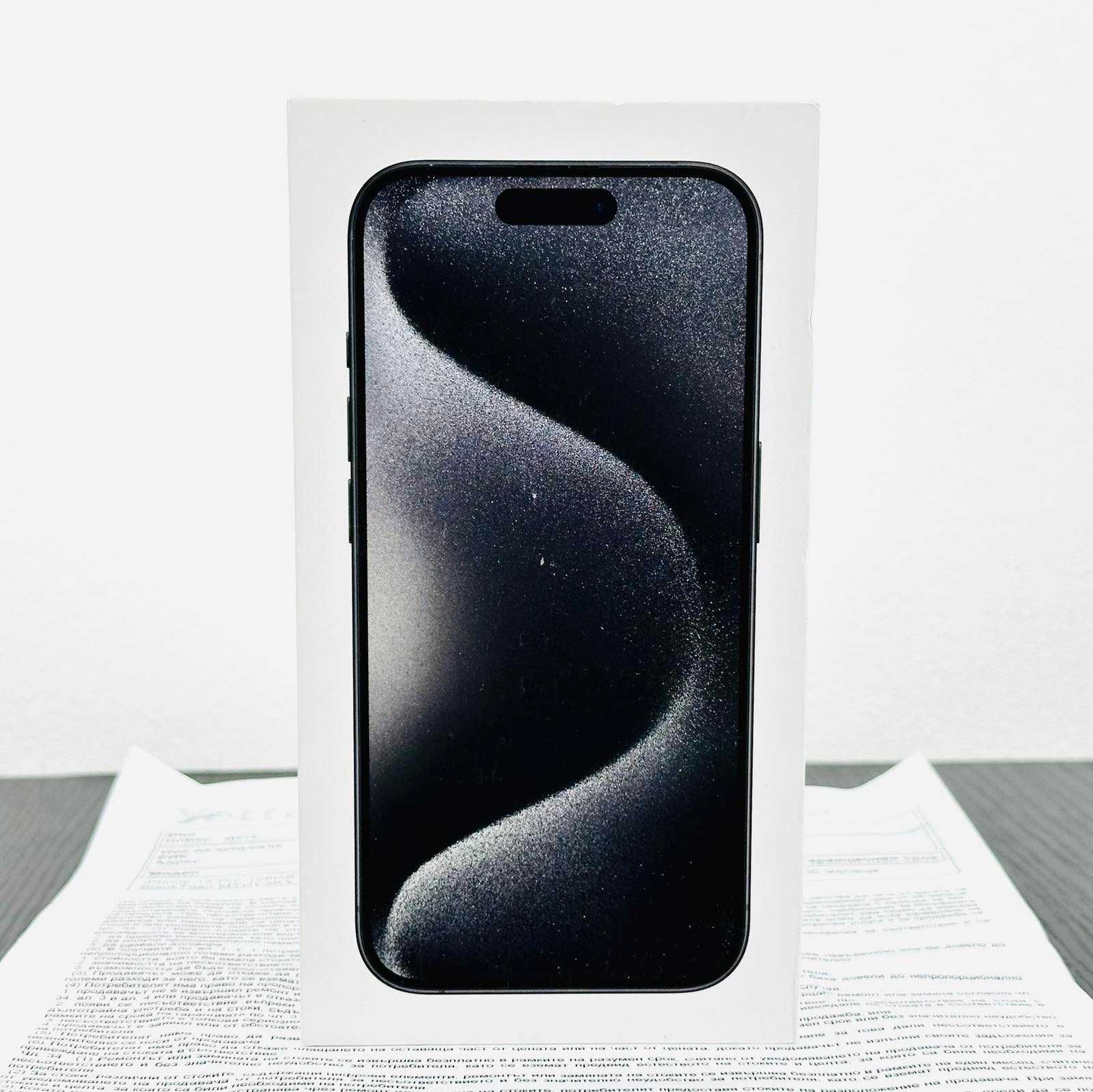 +ЧИСТО НОВ+ Apple iPhone 15 Pro 256GB Black Titanium 3г. Гаранция!