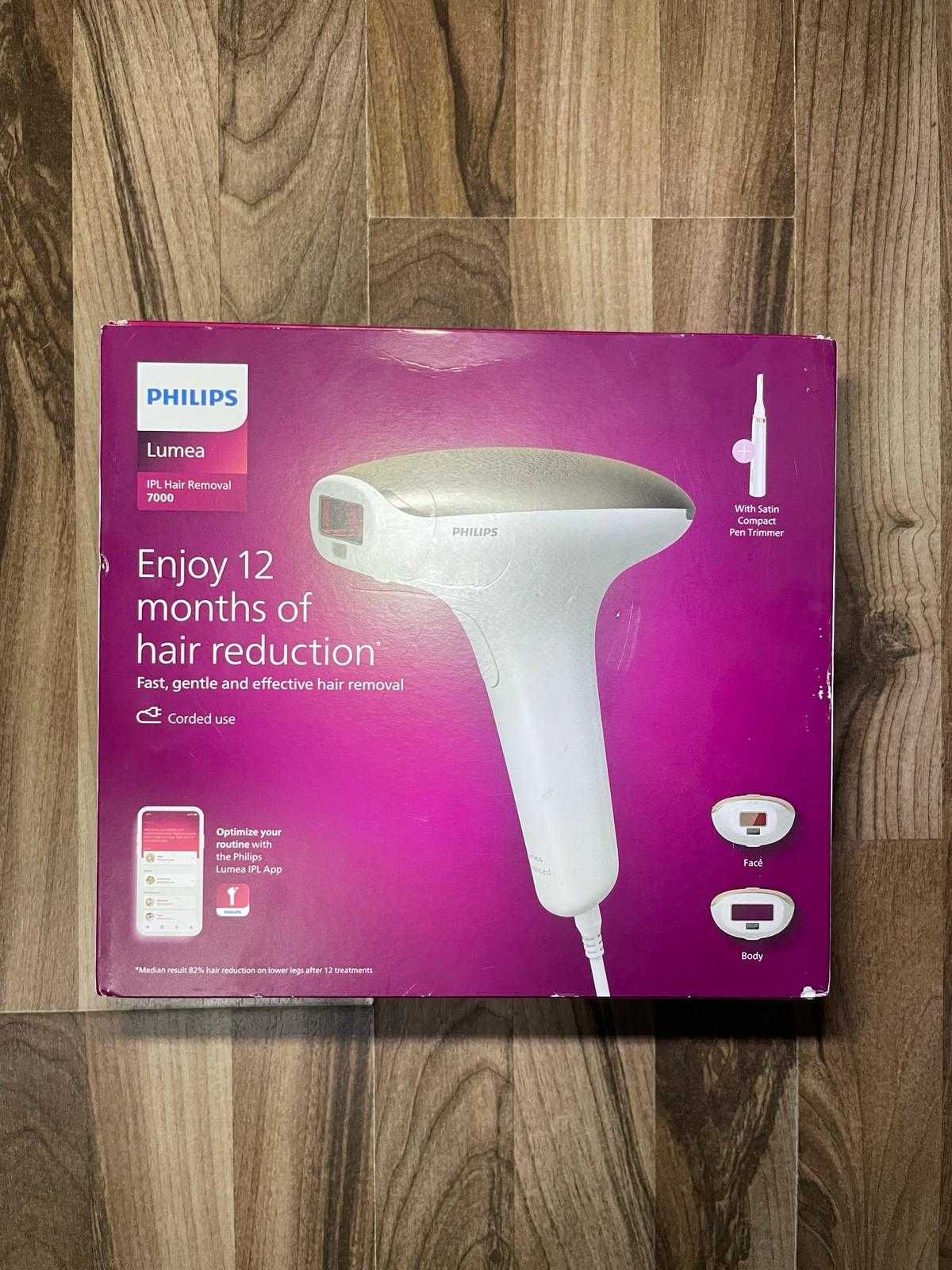 Philips Lumea IPL Hair Removal 7000 cu Satin Compact Pen Trimmer