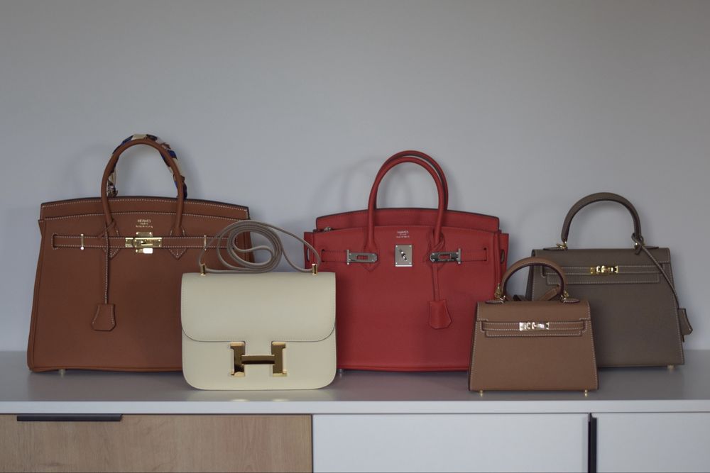 Чанти Hermes лична колекция от естествена кожа