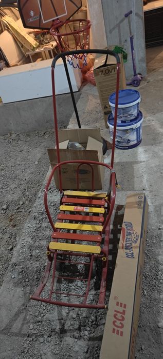 Санки  2 в 1  на колесах