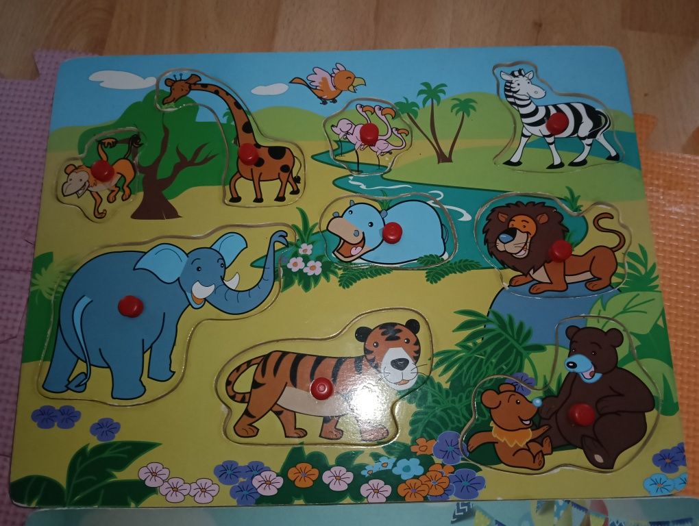 Set 3 puzzle lemn