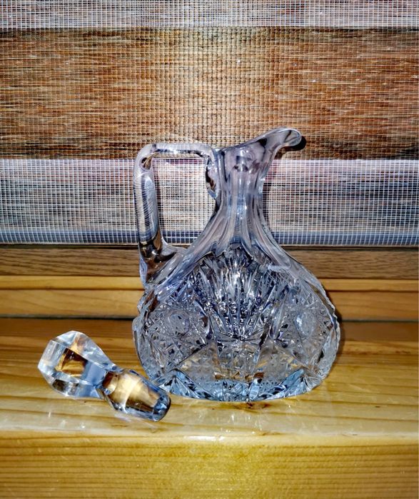 Гарафа оливерник шише кристално стъкло за алкохол напитки ликьор