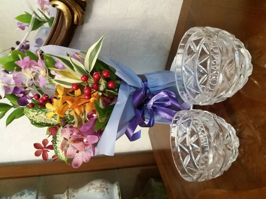 Хрустальные салатницы, конфетницы