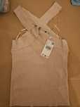 Top din tricot cu guler halter