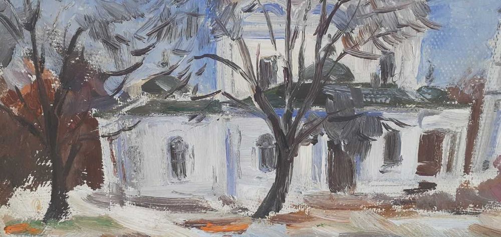 Tablou vechi -  scoala rusa - semnat pe verso