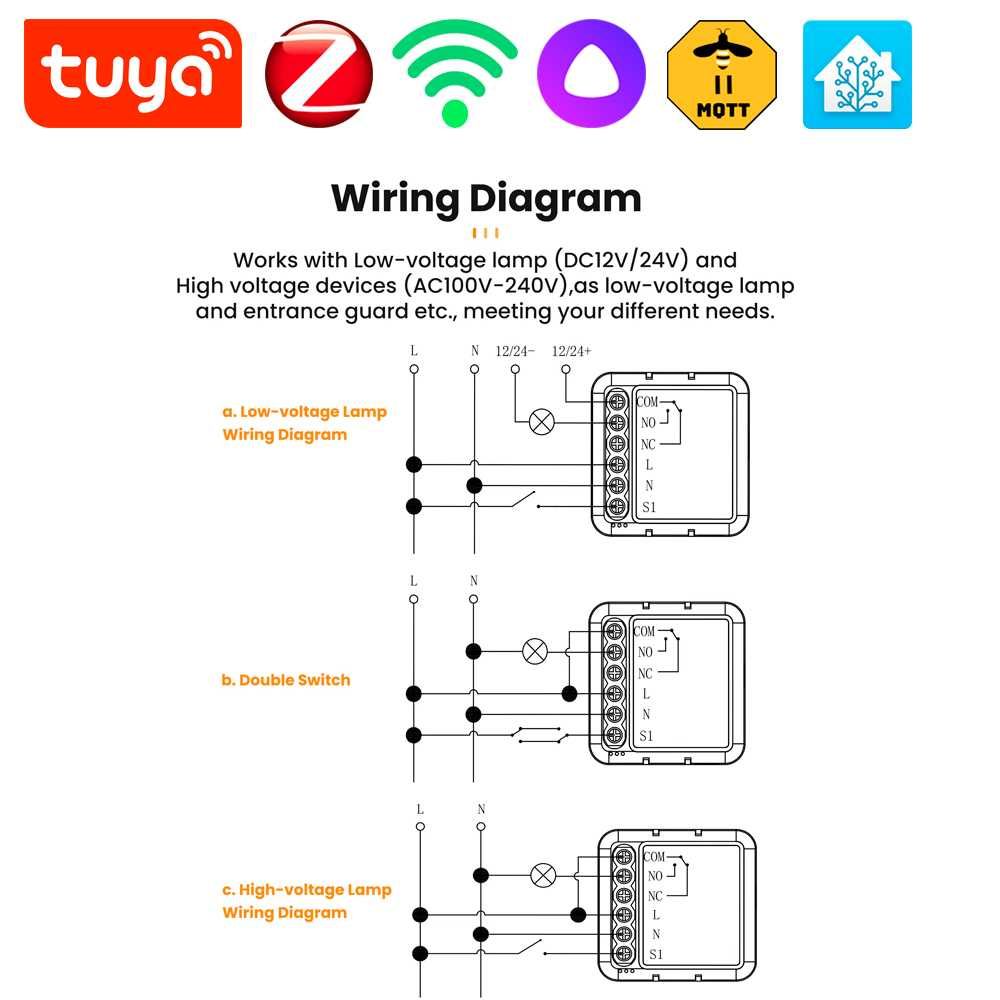 Умный Реле - Сухой контакт - WiFi/ZigBee